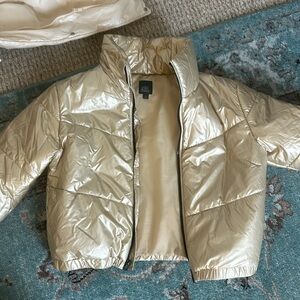 Gold puffer jacket